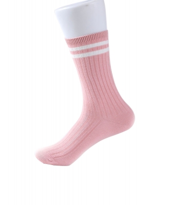 Stripes Crew Socks SO320017 PINK